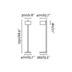 Lampara de pie Stand-up Negro y Gris Faro